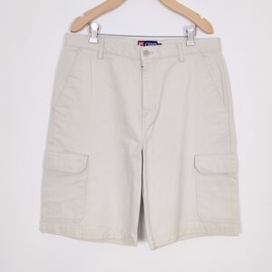 Chaps Men's Cargo Shorts in Cream Size 34 Gorpcore 100% Cotton